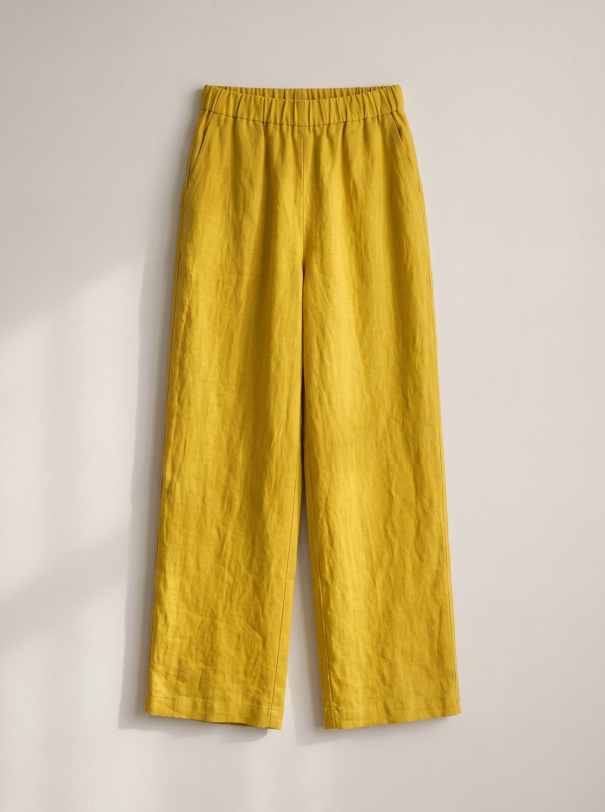 PANTALONI WIDE LEG IN LINO Blu - still life - IRONICA