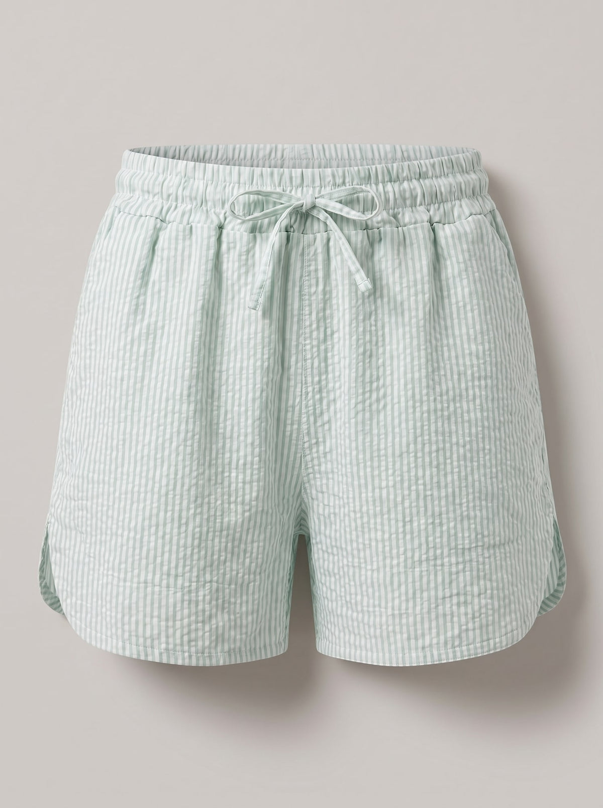 SHORTS A RIGHE CON COULISSE Menta - still life - IRONICA