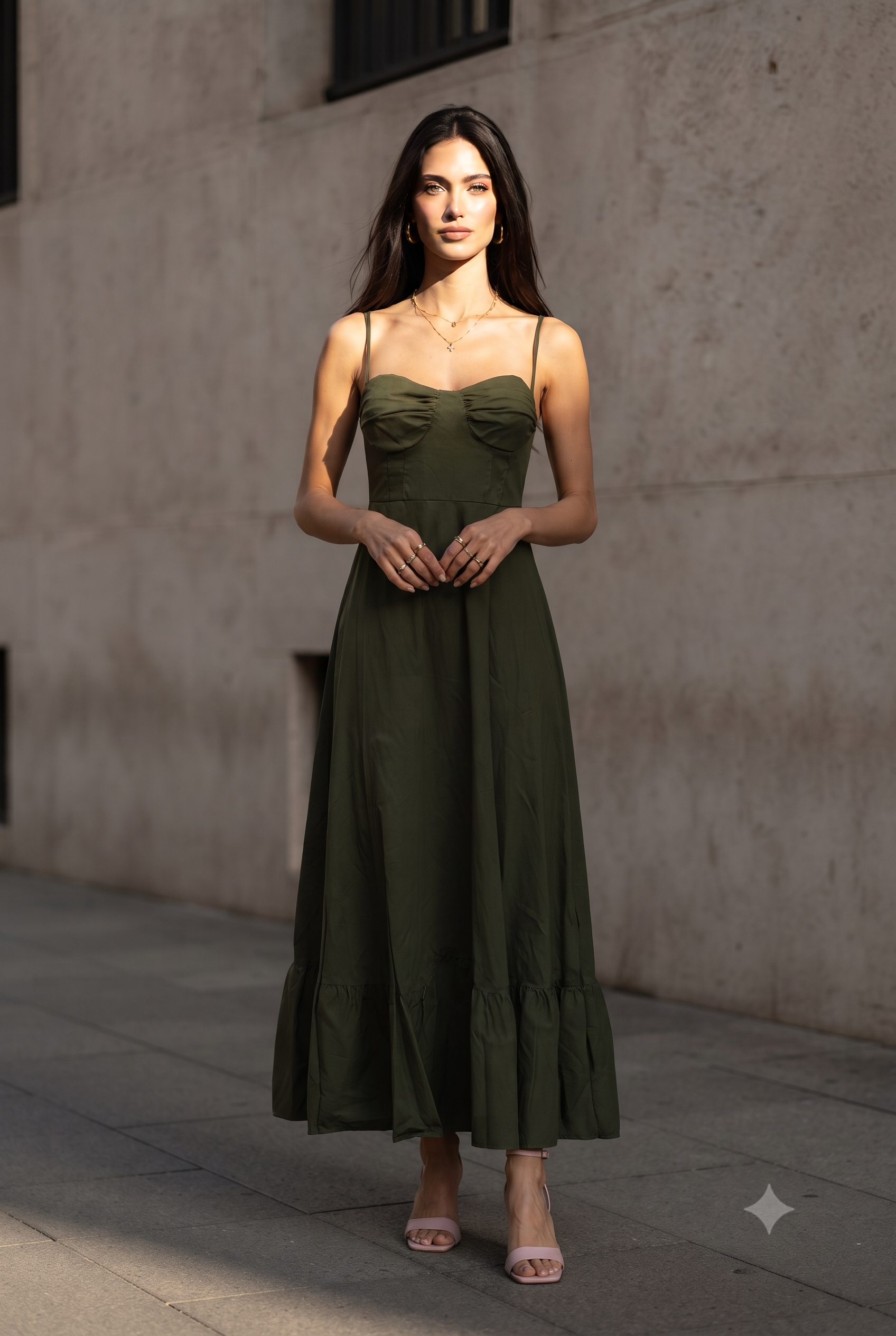 FLOUNCE HEM BUSTIER DRESS-thumbmail-5