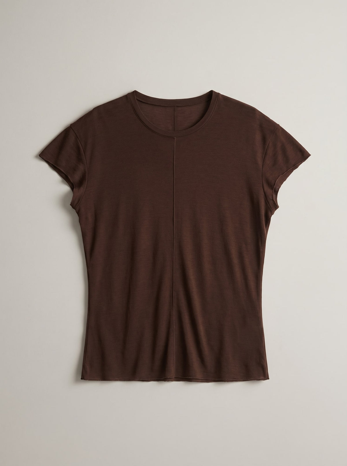 T-SHIRT FLUIDA IN TENCEL E LANA Moro - still life - IRONICA