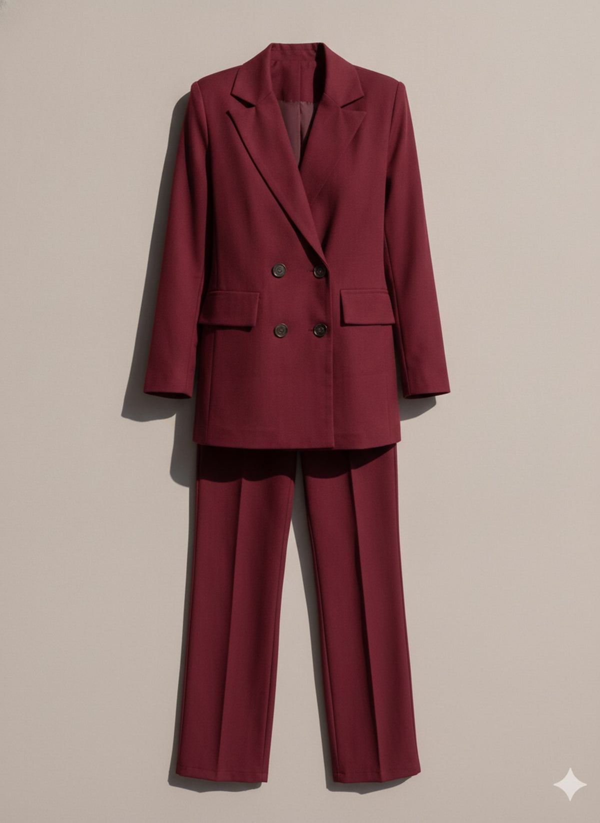 TAILLEUR CON GIACCA DOPPIOPETTO Burgundy - still life - IRONICA
