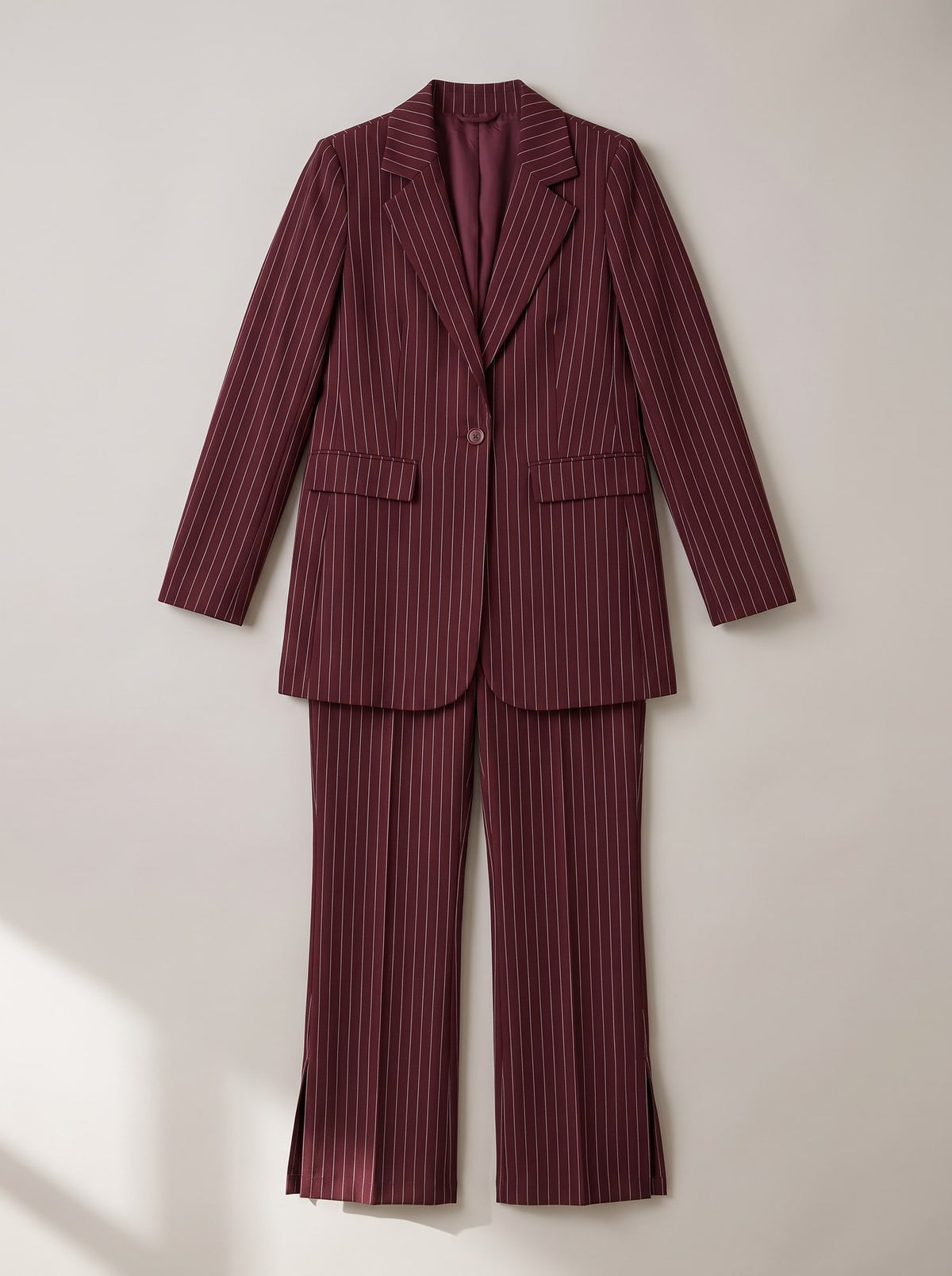 TAILLEUR GESSATO CON CINTURA Burgundy - still life - IRONICA