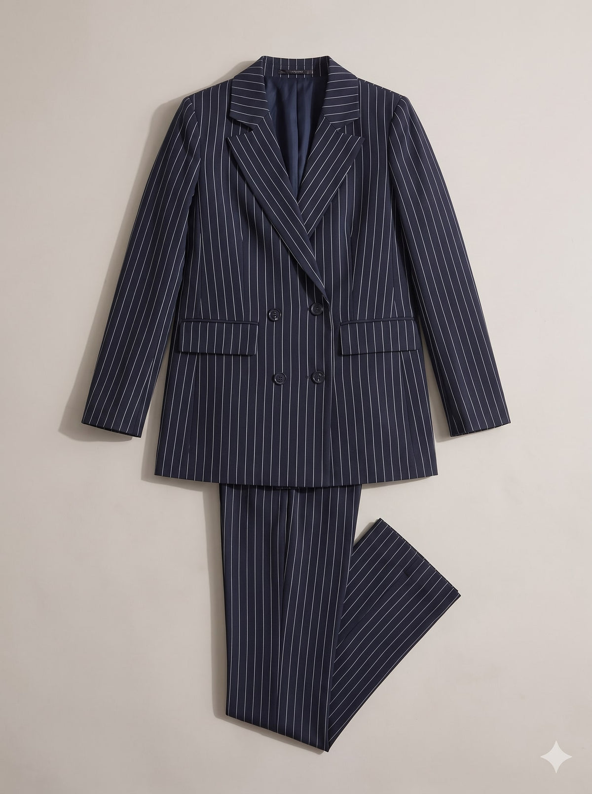 TAILLEUR OVERSIZE GESSATO Blu - still life - IRONICA