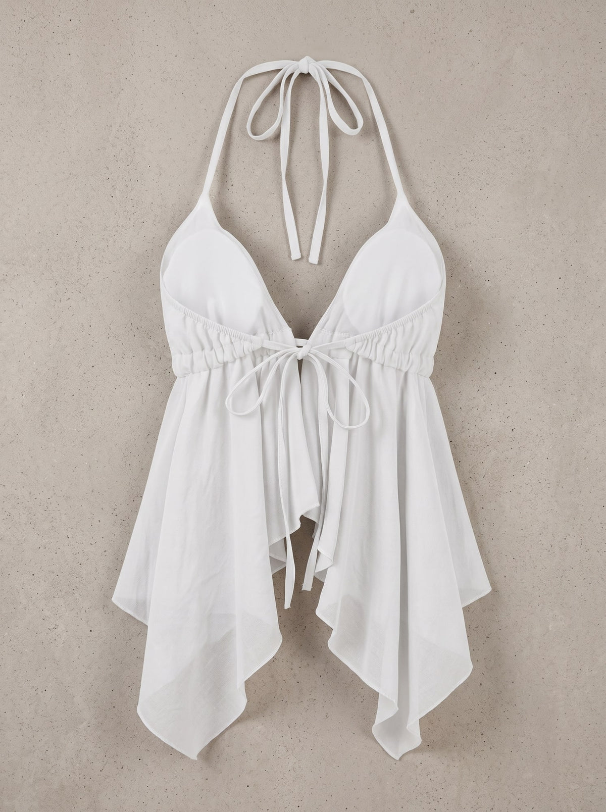 TOP HALTER ASIMMETRICO Bianco - still life - IRONICA