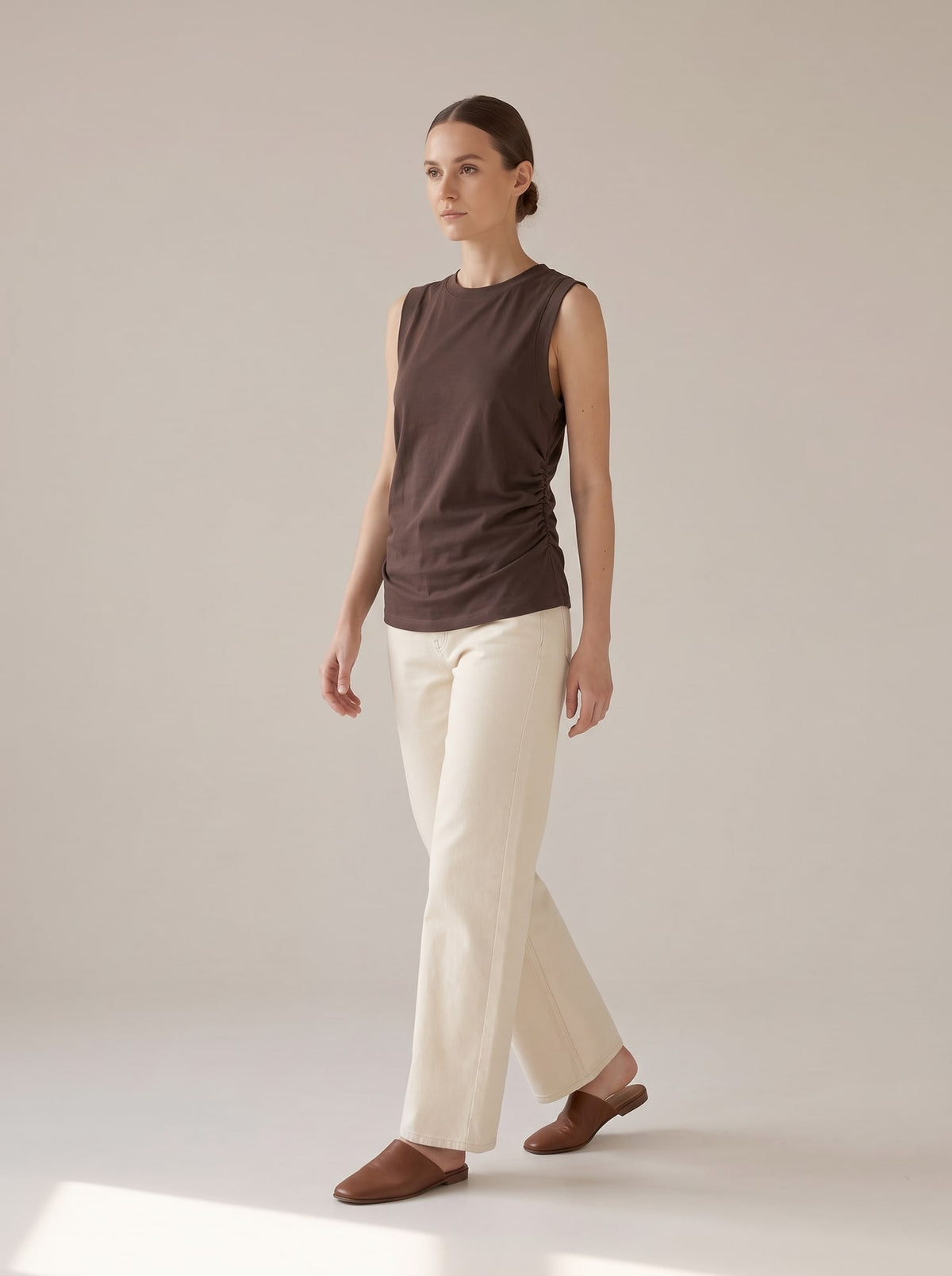 TOP IN JERSEY CON ARRICCIATURE Moro - in movimento - IRONICA