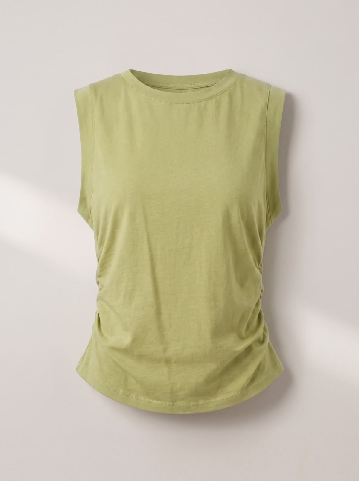TOP IN JERSEY CON ARRICCIATURE Pistacchio - still life - IRONICA