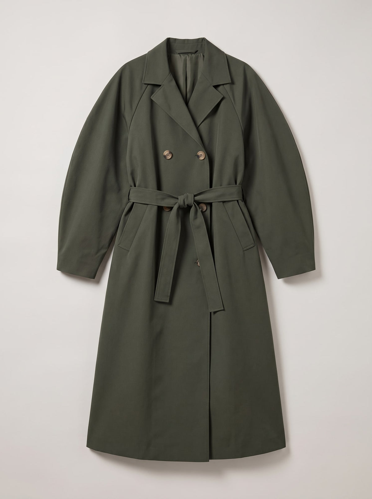 TRENCH OVERSIZE CON CINTURA Militare - still life - IRONICA